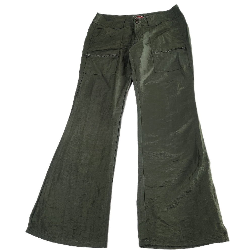 LEI GREEN NYLON JEANS